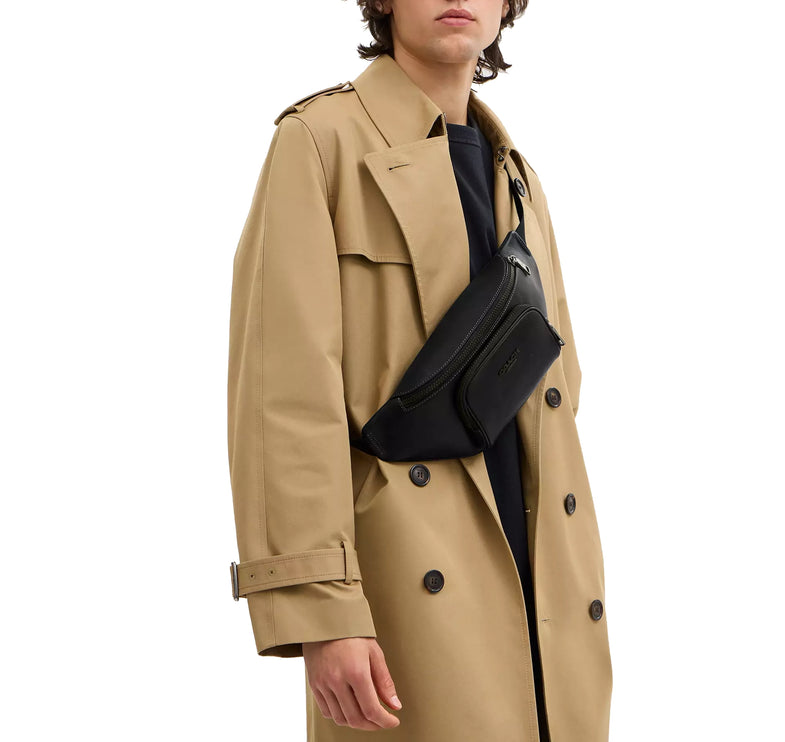 Coach Unisex Racer Small Belt Bag Gunmetal/Black