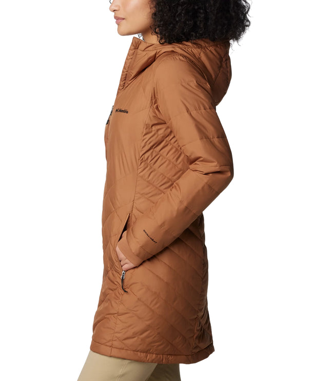 Columbia Women's Heavenly Long Hooded Jacket Camel Brown