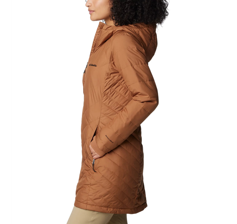 Columbia Women's Heavenly Long Hooded Jacket Camel Brown