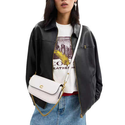 Coach Women's Brook Flap Chain Bag Brass/Chalk