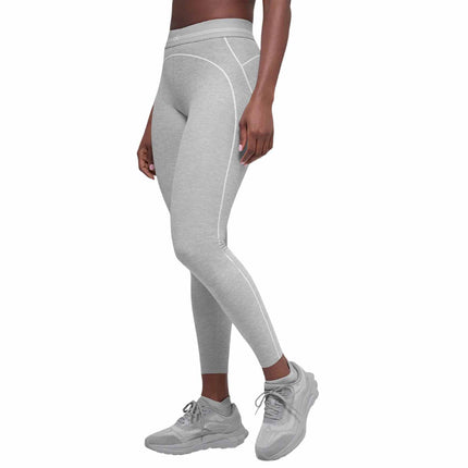 alo Women's 7/8 High-Waist Alosoft Heart Throb Legging Athletic Heather Grey/White
