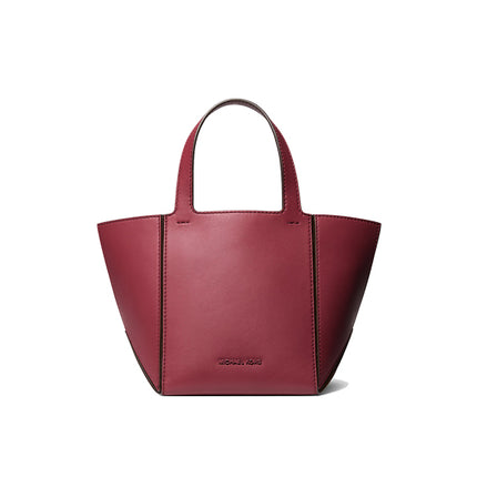 Michael Kors Women's Jordi Small Leather Tote Bag Deep Red