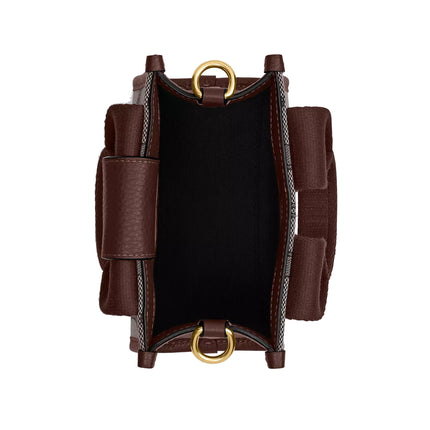 Coach Women's Smith Mini Tote Bag In Signature Jacquard Silver/Oak/Maple