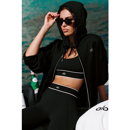 alo Women's Accolade Full Zip Hoodie Black
