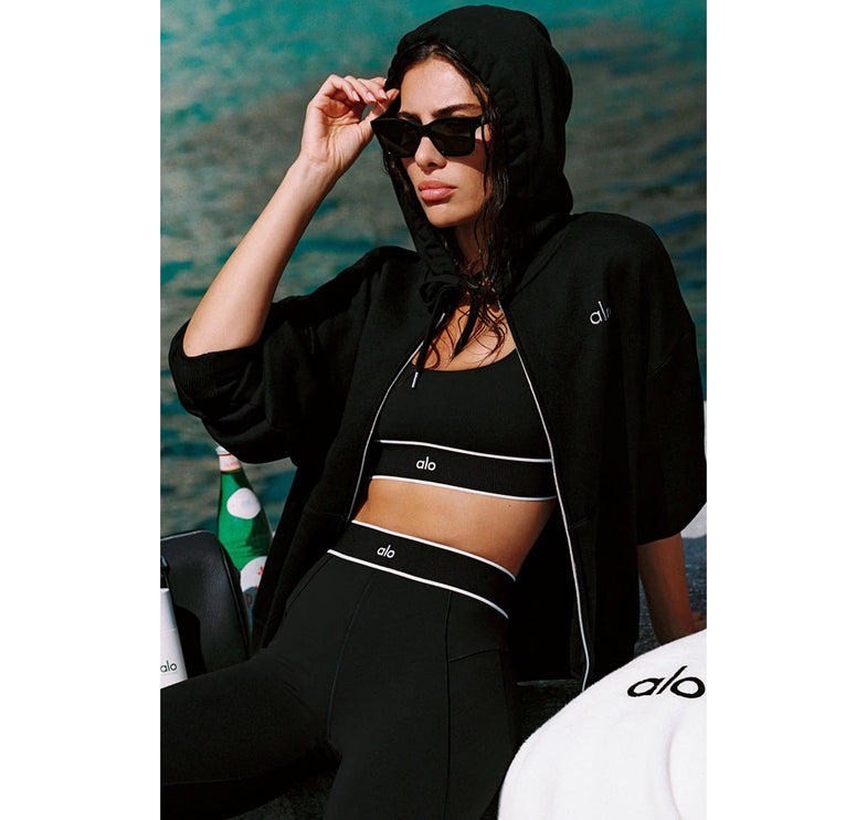 alo Women's Accolade Full Zip Hoodie Black