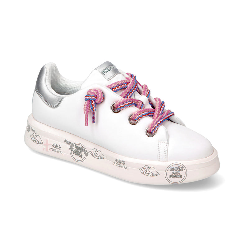 Premiata Women's Belle Sneakers White/Pink 6552