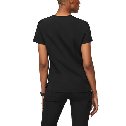 FIGS Women's Casma Three Pocket Scrub Top Black