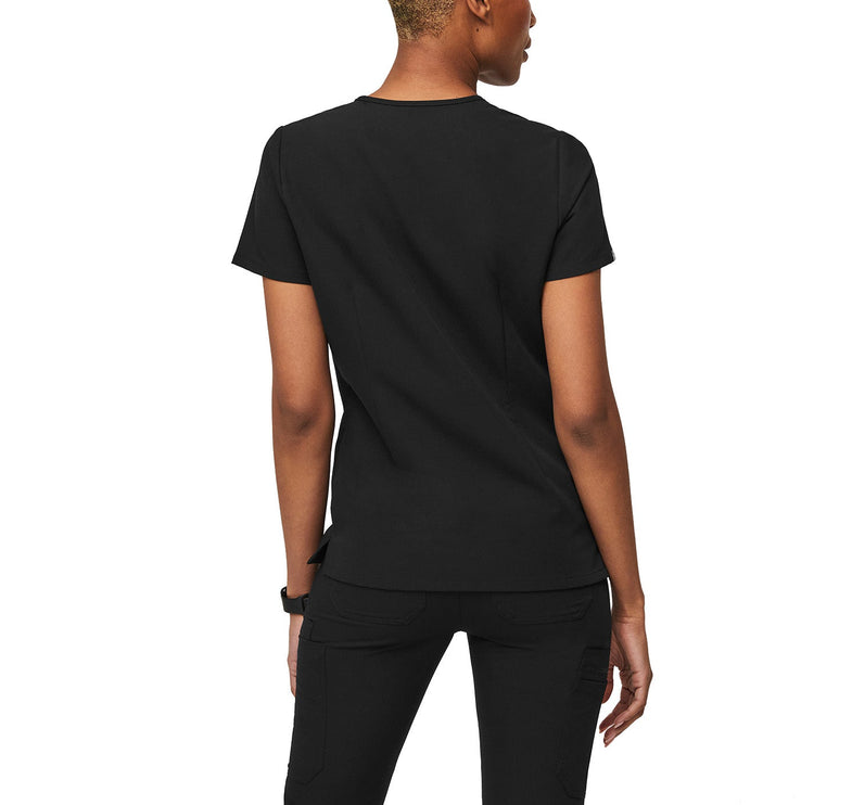 FIGS Women's Casma Three Pocket Scrub Top Black