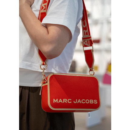 Marc Jacobs Women's Flash Leather Crossbody Bag Colorblock Red Multi