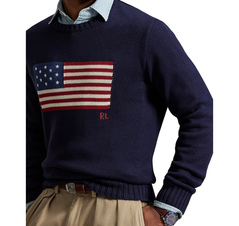 Polo Ralph Lauren Unisex The Iconic Flag Sweater Hunter Navy