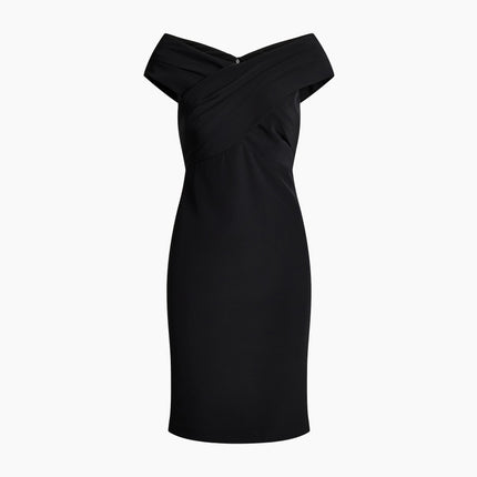 Polo Ralph Lauren Women's Crepe Off-the-Shoulder Cocktail Dress Black