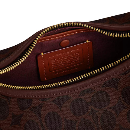 Coach Women's Juliet Shoulder Bag 25 In Signature Canvas Maple