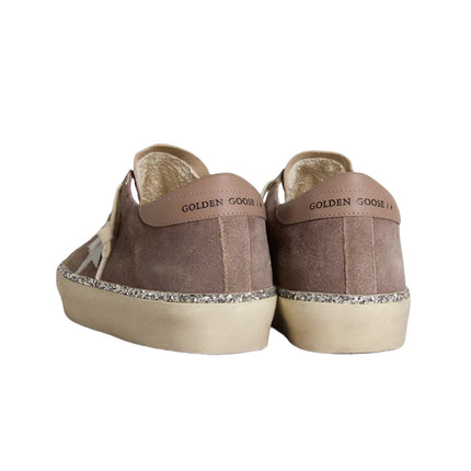 Golden Goose Women's Hi Star in Suede with Silver Leather Star and Leather Heel Tab
