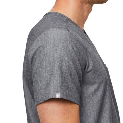 FIGS Men's Leon Three Pocket Scrub Top Graphite