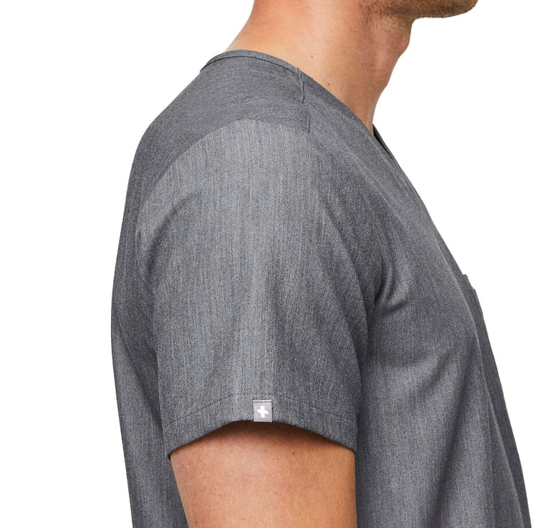 FIGS Men's Leon Three Pocket Scrub Top Graphite
