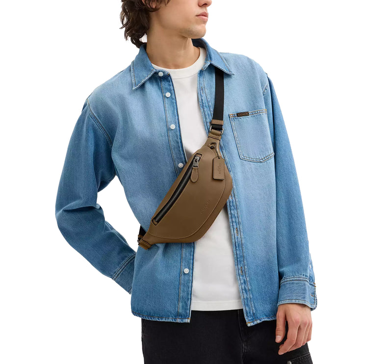 Coach Unisex Warren Mini Belt Bag Gunmetal/Green