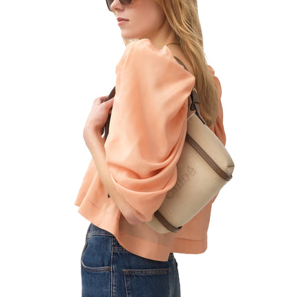Chloé Women's Carry Shoulder Bag in Canvas Vegetal Beige