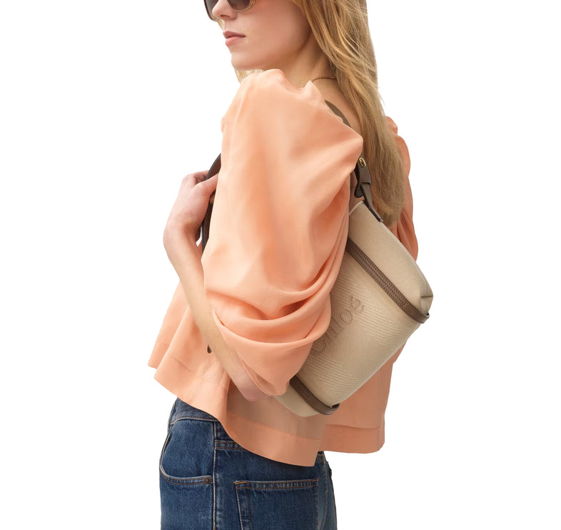 Chloé Women's Carry Shoulder Bag in Canvas Vegetal Beige