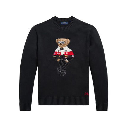 Polo Ralph Lauren Men's Polo Bear Sweater Polo Black