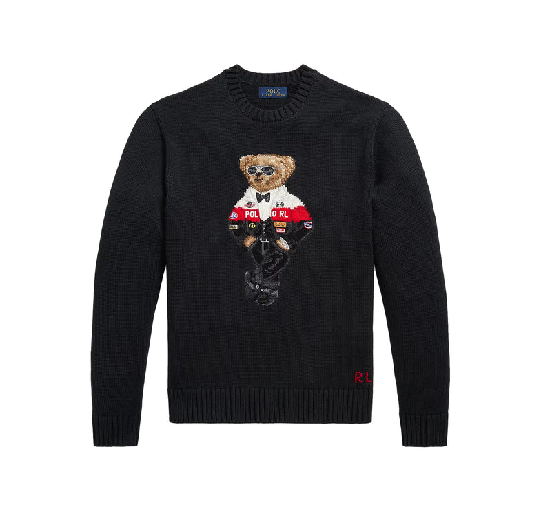 Polo Ralph Lauren Men's Polo Bear Sweater Polo Black
