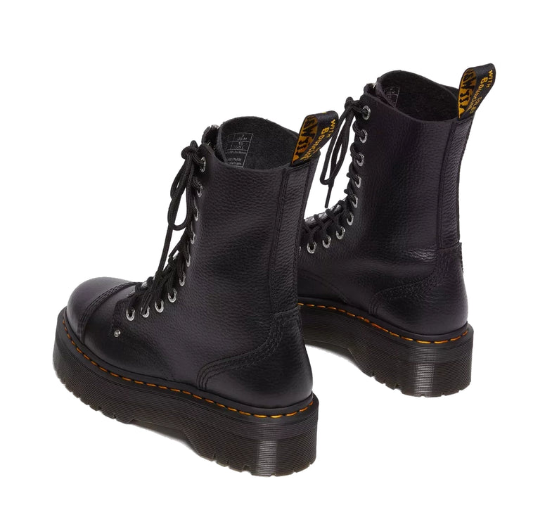 Dr. Martens Unisex Sinclair Hi Milled Nappa Leather Platform Boots Black