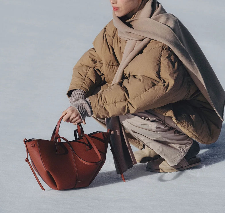 Polène Women's Cyme Mini Edition Textured Red Clay