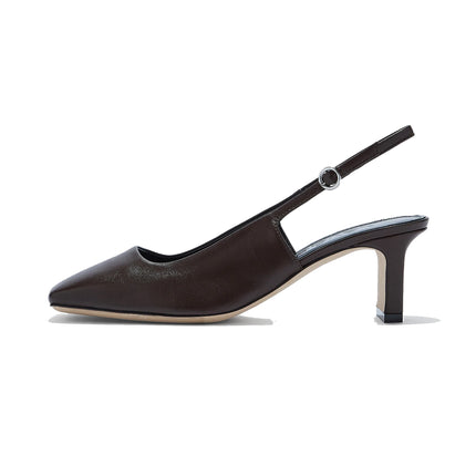 AEYDE Women's Liza Slingback Pumps Moka Nappa
