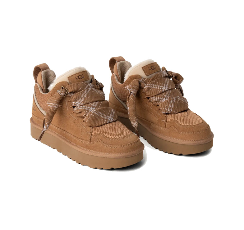 UGG Lowmel kadın sneaker, kahverengi (chestnut) süet