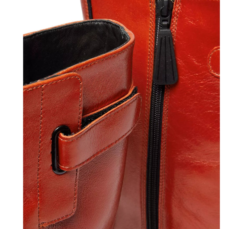 Dr. Martens Women's Buzz Hi Eclipse Leather Boots Orange