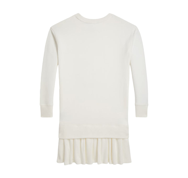 Polo Ralph Lauren Girl's Polo Bear Fleece Dress Trophy Cream
