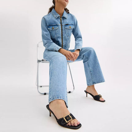 Coach Women's Margot Sandal In Signature Jacquard Black
