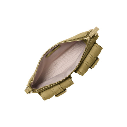 Michael Kors Women's Zoe Small Suede Convertible Pochette Pistachio