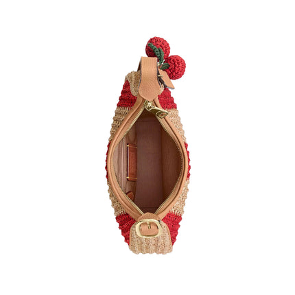 Coach Women's Emily Shoulder Bag With Charm Gold/Red/Tan