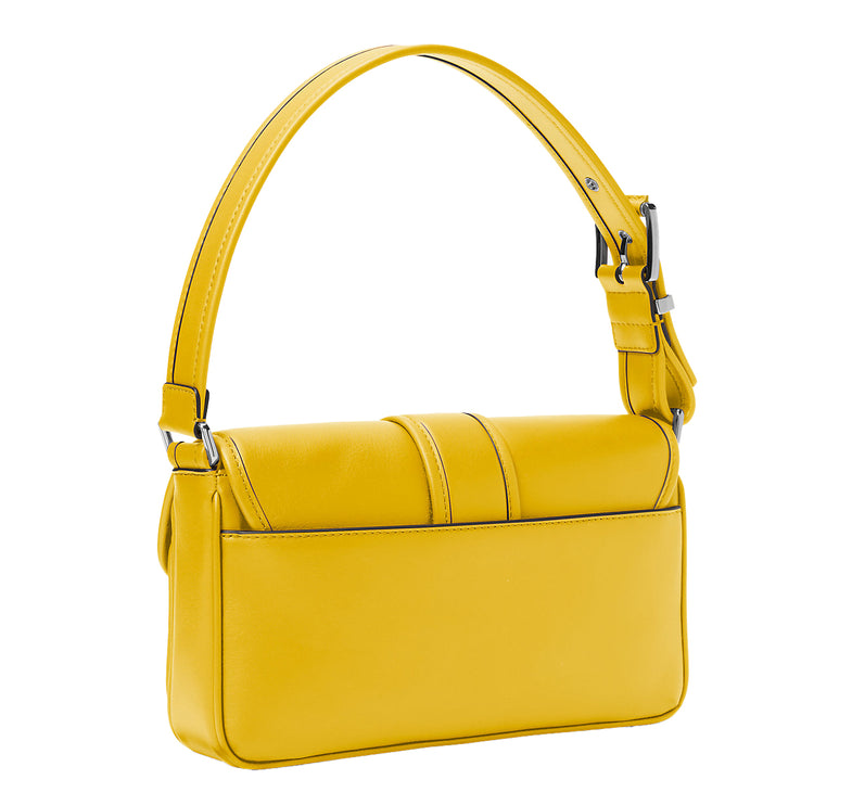 Michael Kors Women's Colby Medium Leather Shoulder Bag Bright Dandelion