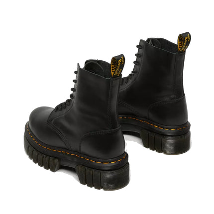 Dr. Martens Unisex Audrick Nappa Leather Lux Platform Ankle Boots Black