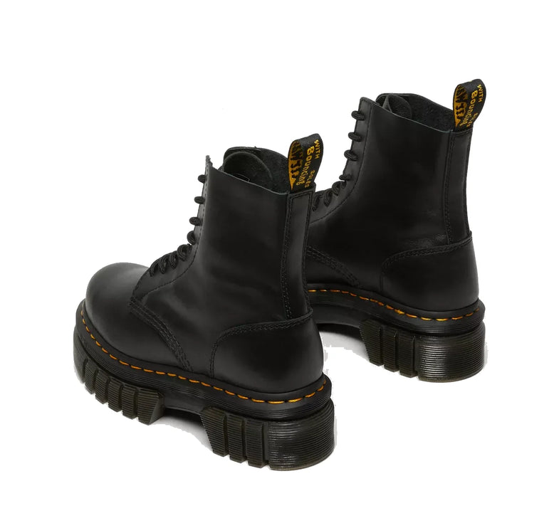 Dr. Martens Unisex Audrick Nappa Leather Lux Platform Ankle Boots Black