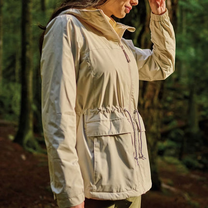 Columbia Women's Sweet Creek II Lined Rain Jacket Dark Stone