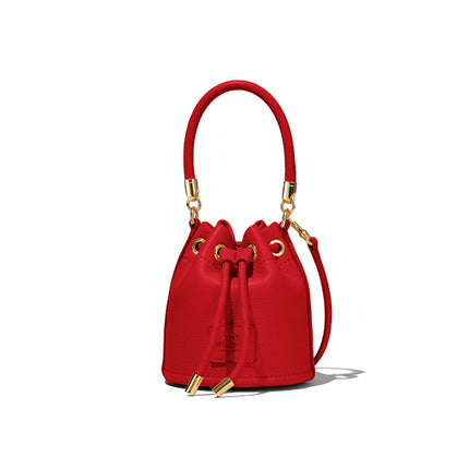 Marc Jacobs Women's The Mini Leather Bucket Bag Red