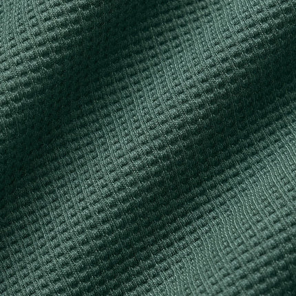 alo Women's Waffle Weekend Escape Mock Neck Long Sleeve Clover Green