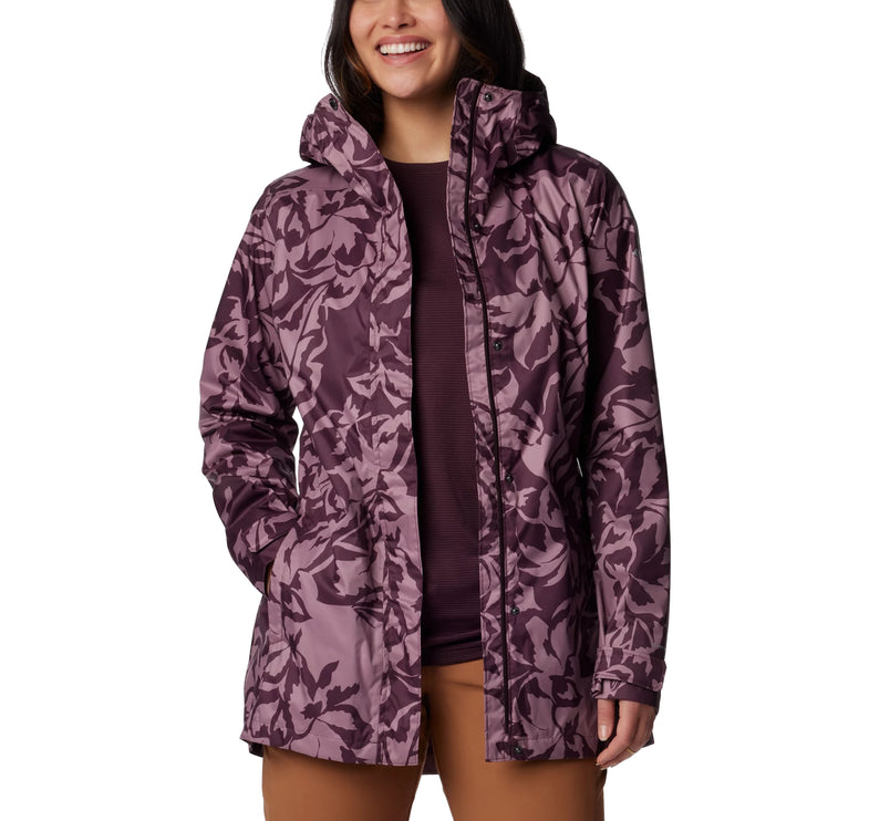 Columbia Women's Splash A Little III Printed Jacket Moonvista Leafall Print