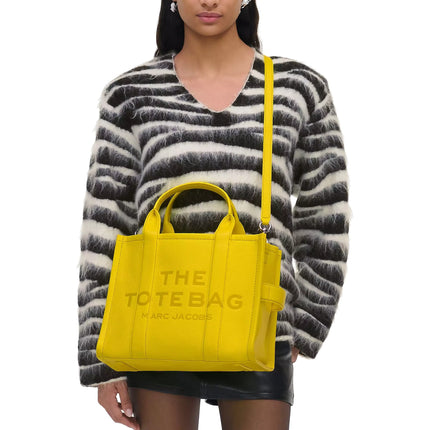 Marc Jacobs Women's The Leather Medium Tote Bag Daisy Yellow