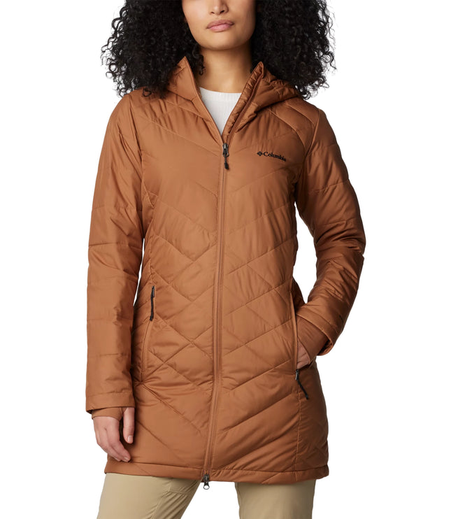 Columbia Women's Heavenly Long Hooded Jacket Camel Brown