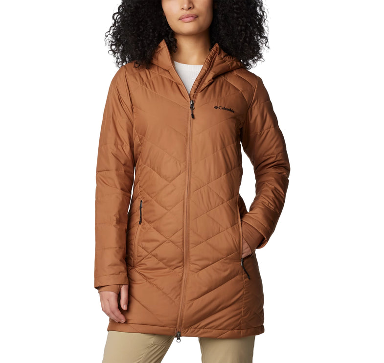 Columbia Women's Heavenly Long Hooded Jacket Camel Brown