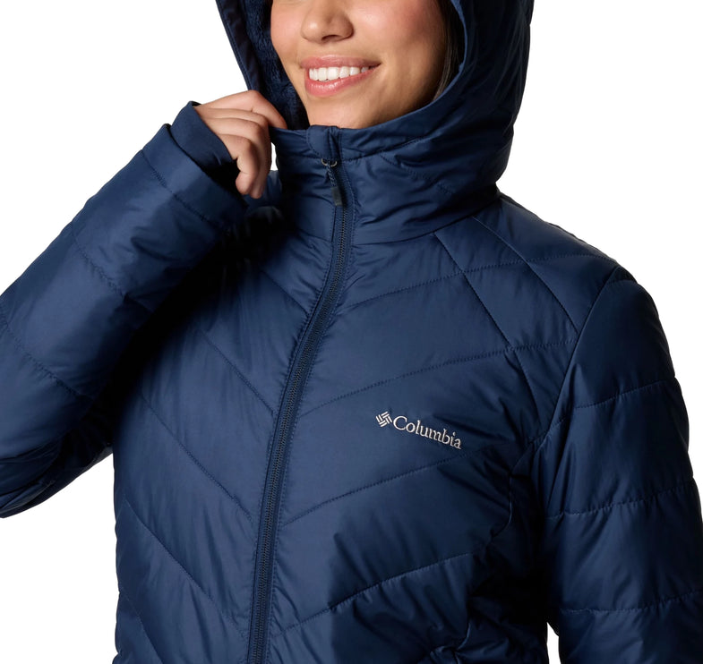 Columbia Women's Heavenly Long Hooded Jacket Collegiate Navy