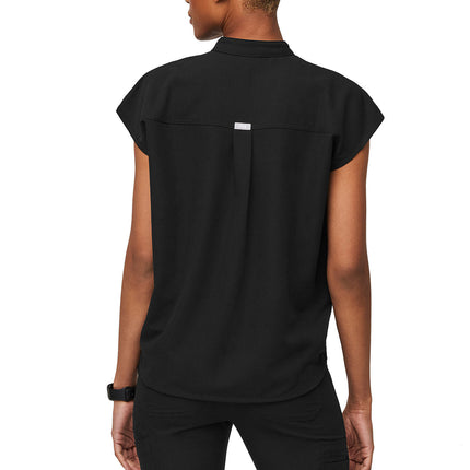 FIGS Women's Rafaela Oversized Scrub Top Black