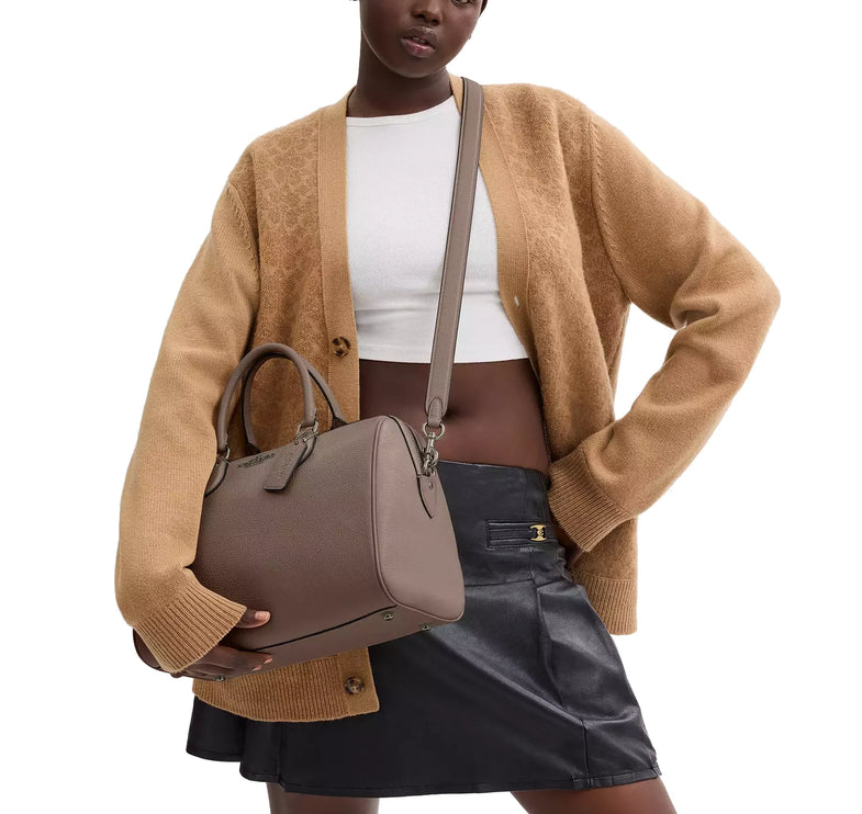 Coach Women's Rowan Large Satchel Bag Qb/Dark Stone