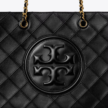 Tory Burch Women's Fleming Soft Chain Tote Black