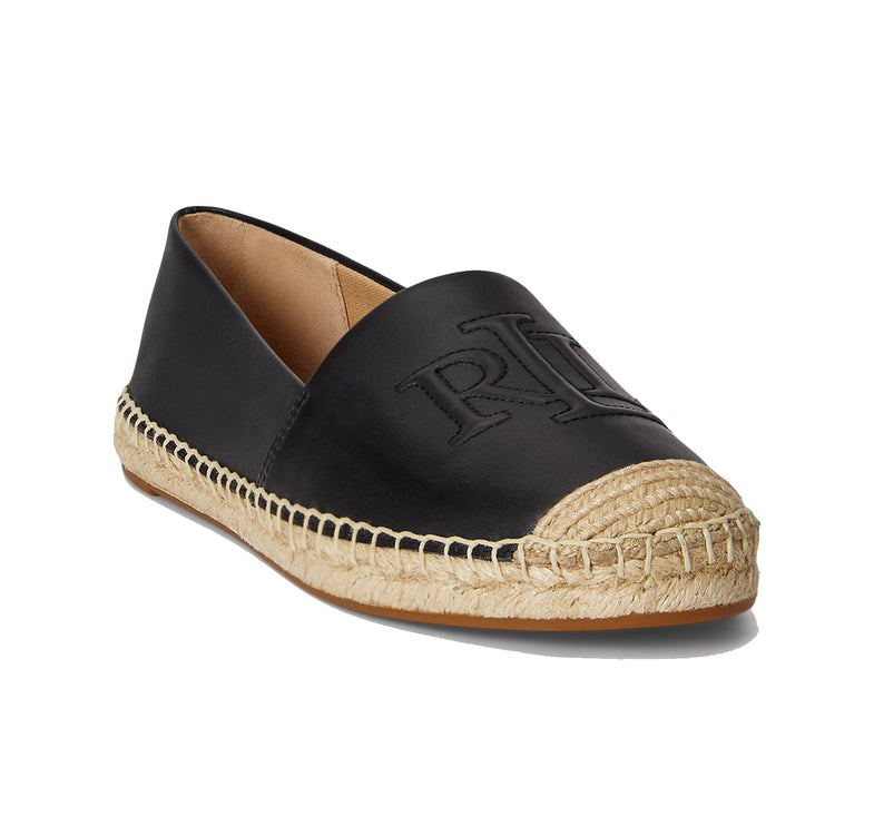 Polo Ralph Lauren Women's Cameryn Nappa Leather Espadrille Black