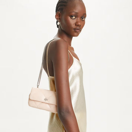 Tory Burch Women's Mini Kira Diamond Quilt Flap Bag Soft Pink