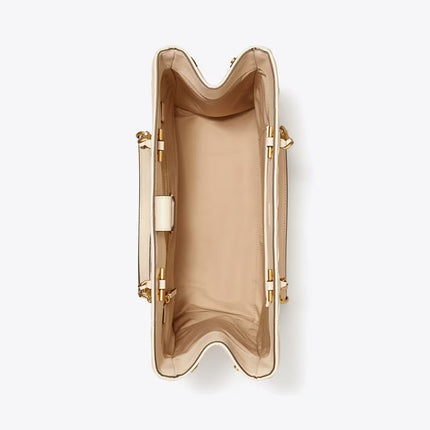 Tory Burch Women's Fleming Soft Chain Tote New Cream